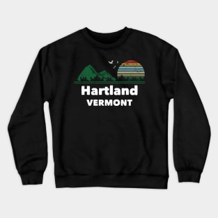 Mountain Sunset Flying Birds Outdoor Hartland Vermont Crewneck Sweatshirt